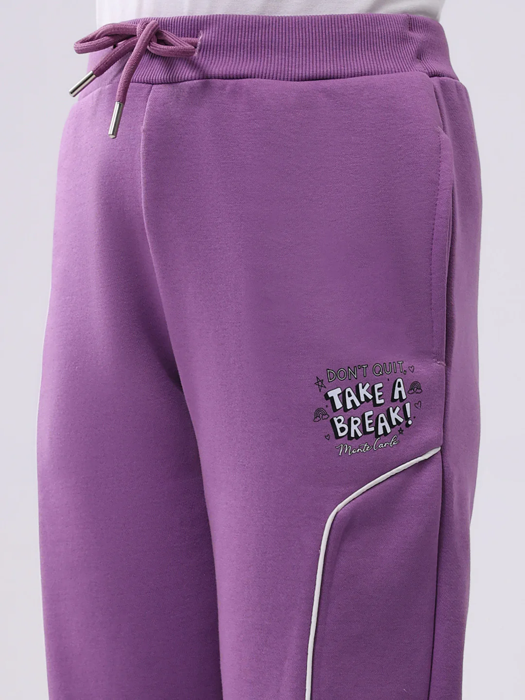 Girls Purple Solid Regular Fit Lower - Image 6