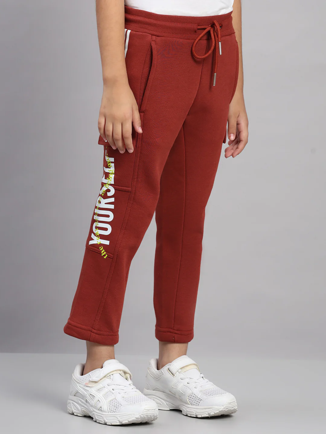 Girls Rust Printed Regular Fit Lower - Image 4