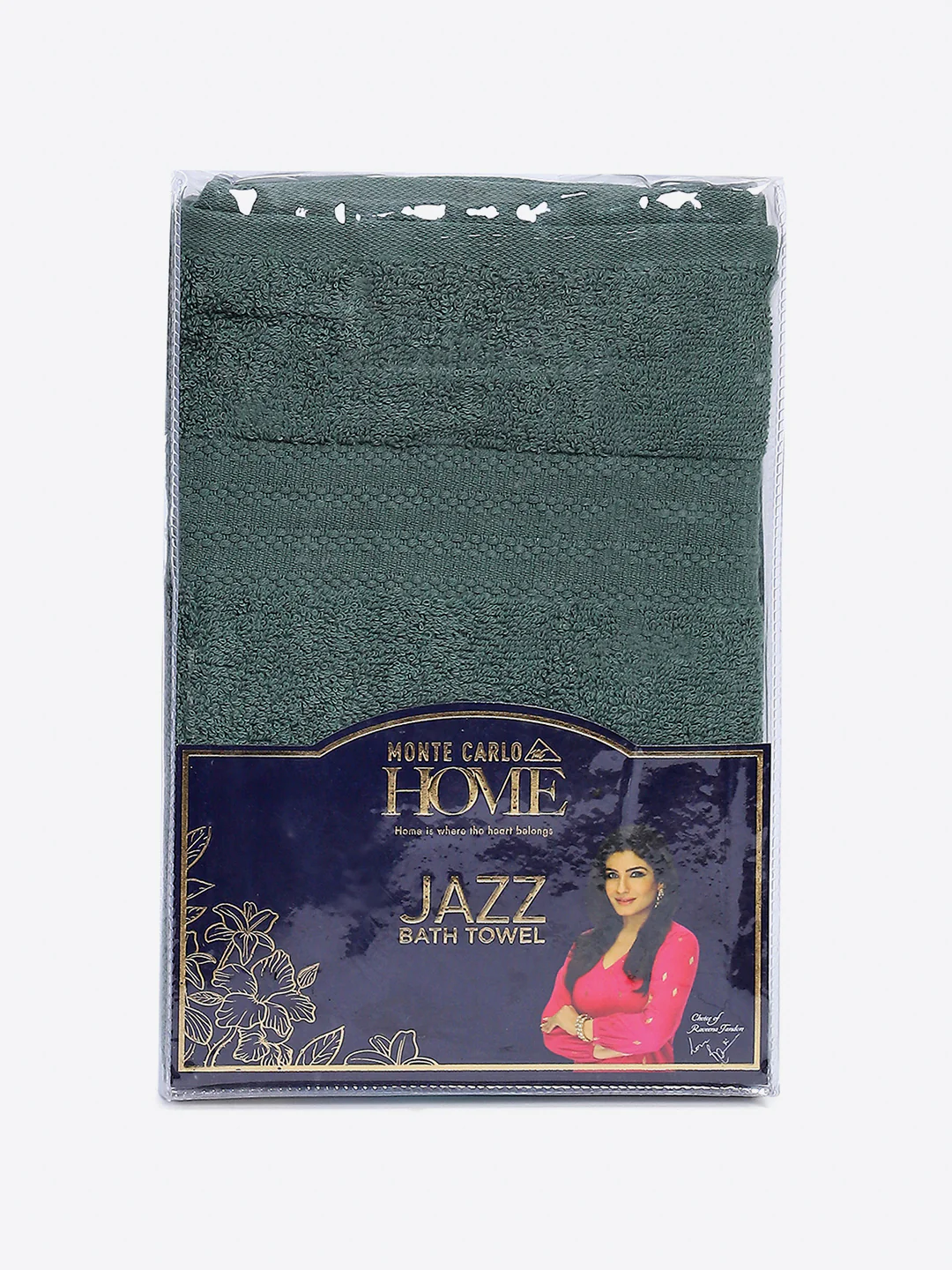 Green Cotton Solid 400 GSM Bath Towel (Jazz) - Image 5