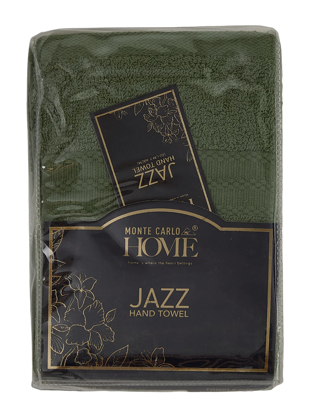 Green Pure Cotton Solid 380 GSM Hand Towel 2 Pc Set (Jazz Collection) - Image 11