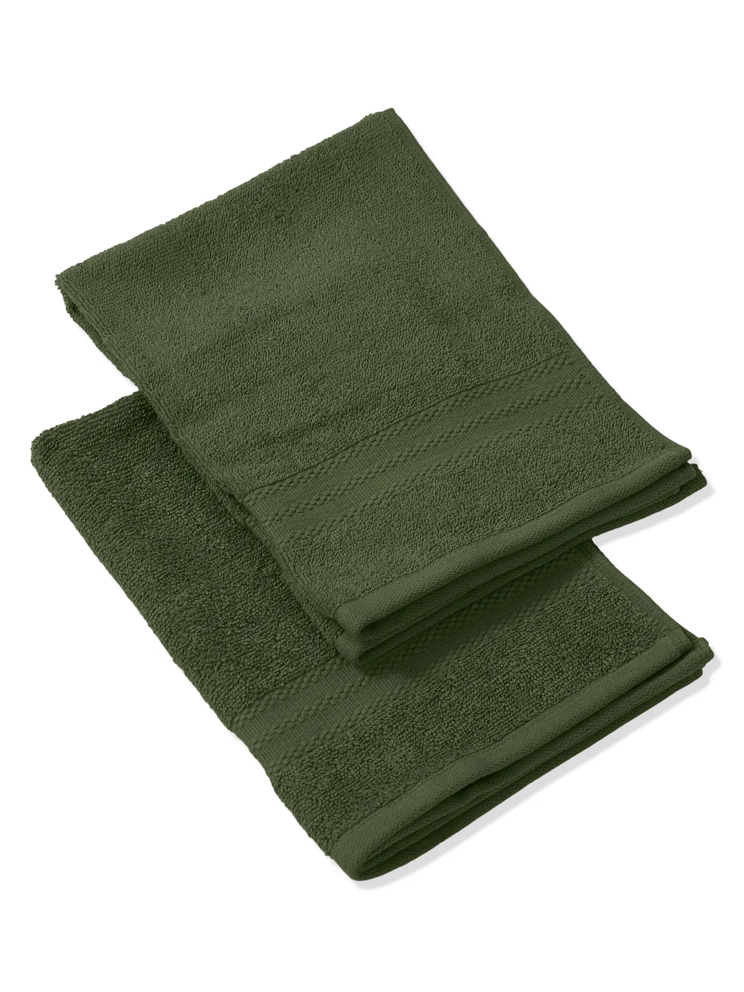 Green Pure Cotton Solid 380 GSM Hand Towel 2 Pc Set (Jazz Collection) - Image 6