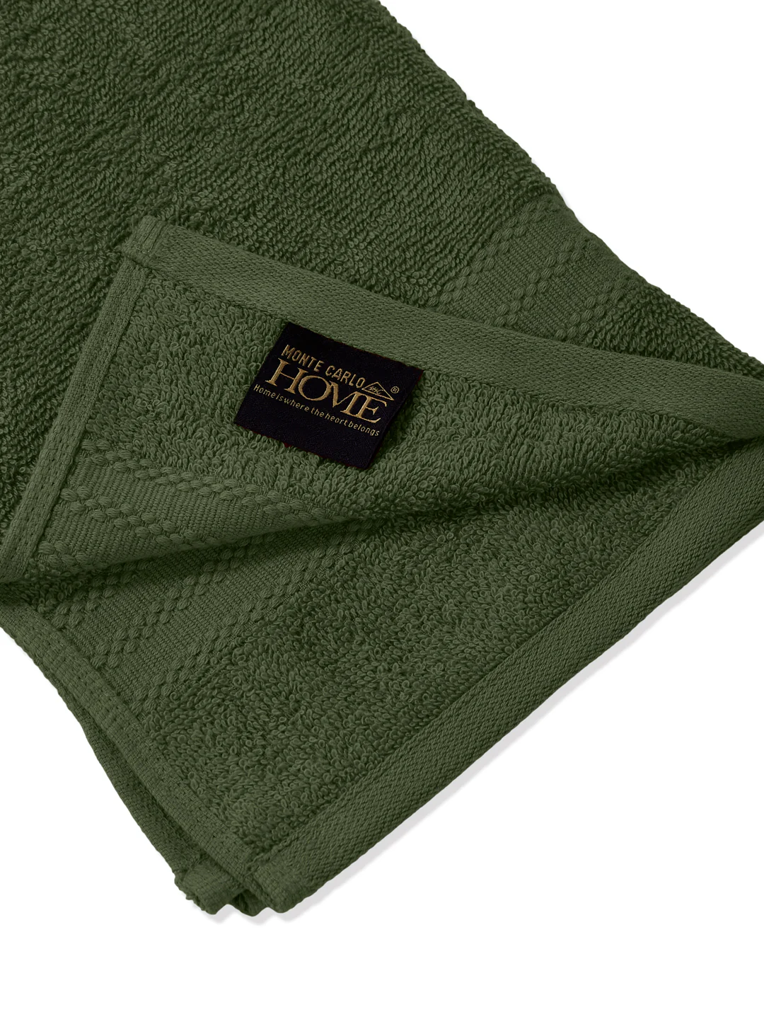Green Pure Cotton Solid 380 GSM Hand Towel 2 Pc Set (Jazz Collection) - Image 7