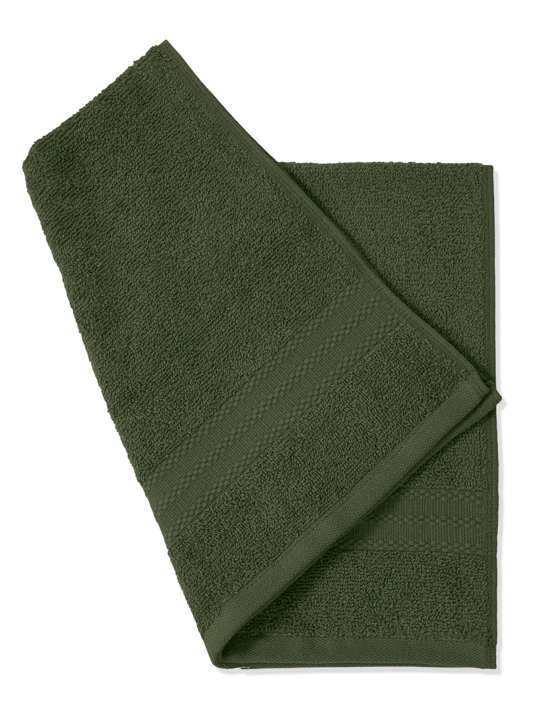 Green Pure Cotton Solid 380 GSM Hand Towel 2 Pc Set (Jazz Collection) - Image 8