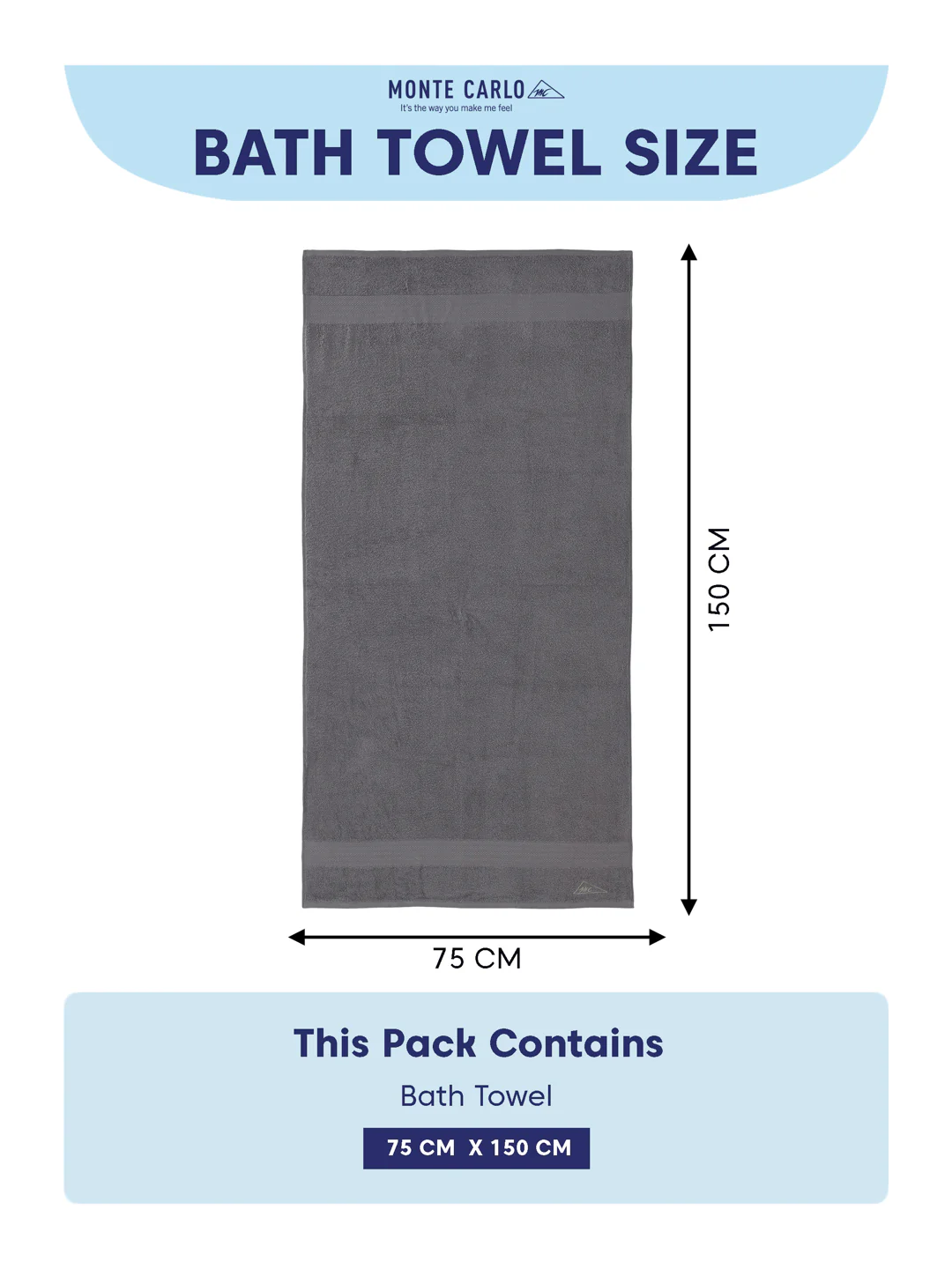 Grey 100% Cotton Solid 380 GSM Bath Towel Jazz 4 Pc Set Gifting Box Pack - Image 10