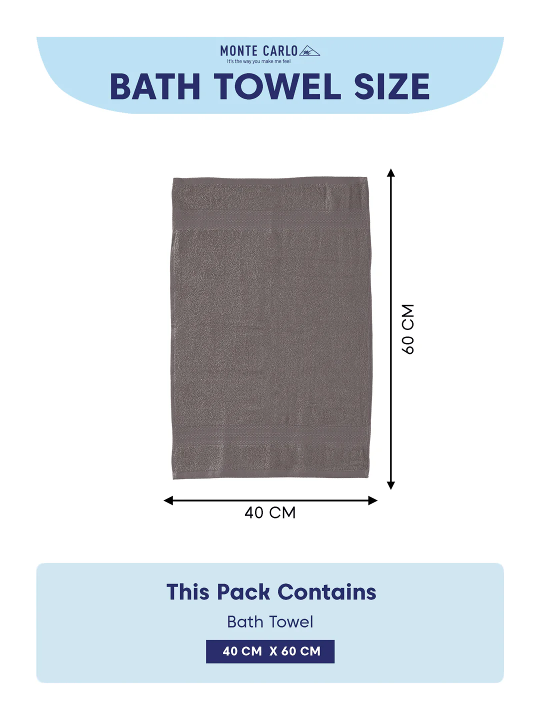 Grey 100% Cotton Solid 380 GSM Bath Towel Jazz 4 Pc Set Gifting Box Pack - Image 11