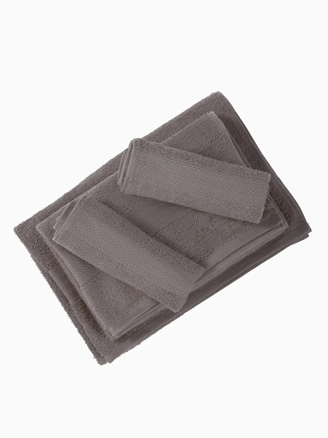Grey 100% Cotton Solid 380 GSM Bath Towel Jazz 4 Pc Set Gifting Box Pack - Image 6