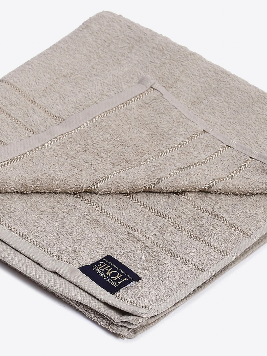 Grey Cotton Solid 350 GSM Bath Towel (Soho) - Image 3