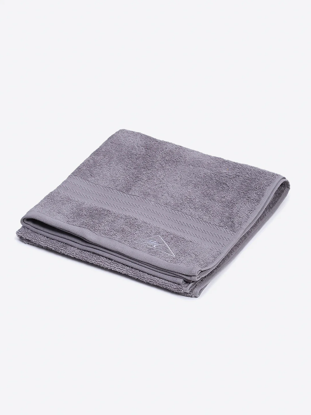 Grey Cotton Solid 400 GSM Bath Towel (Jazz) - Image 2