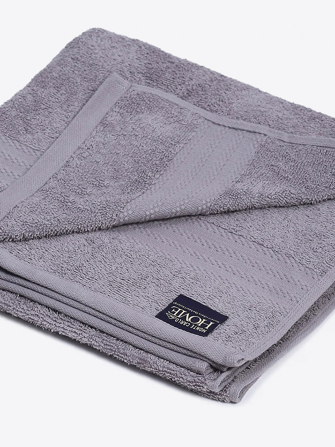 Grey Cotton Solid 400 GSM Bath Towel (Jazz) - Image 3