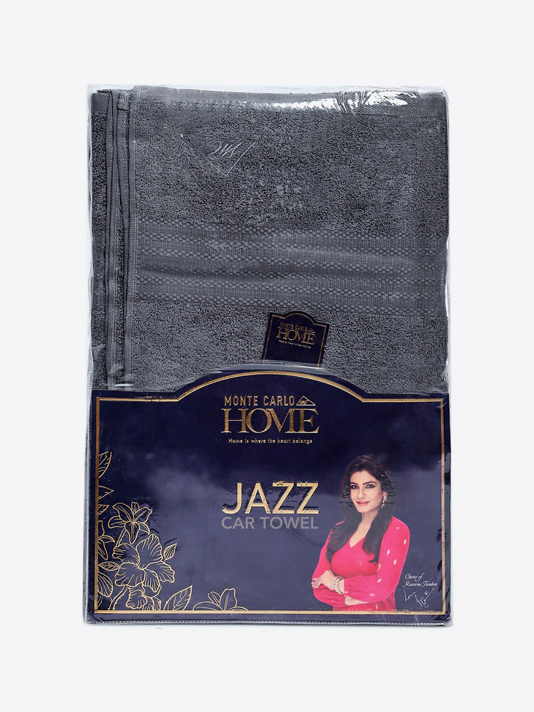 Grey Cotton Solid 400 GSM Car Towel (Jazz) - Image 5