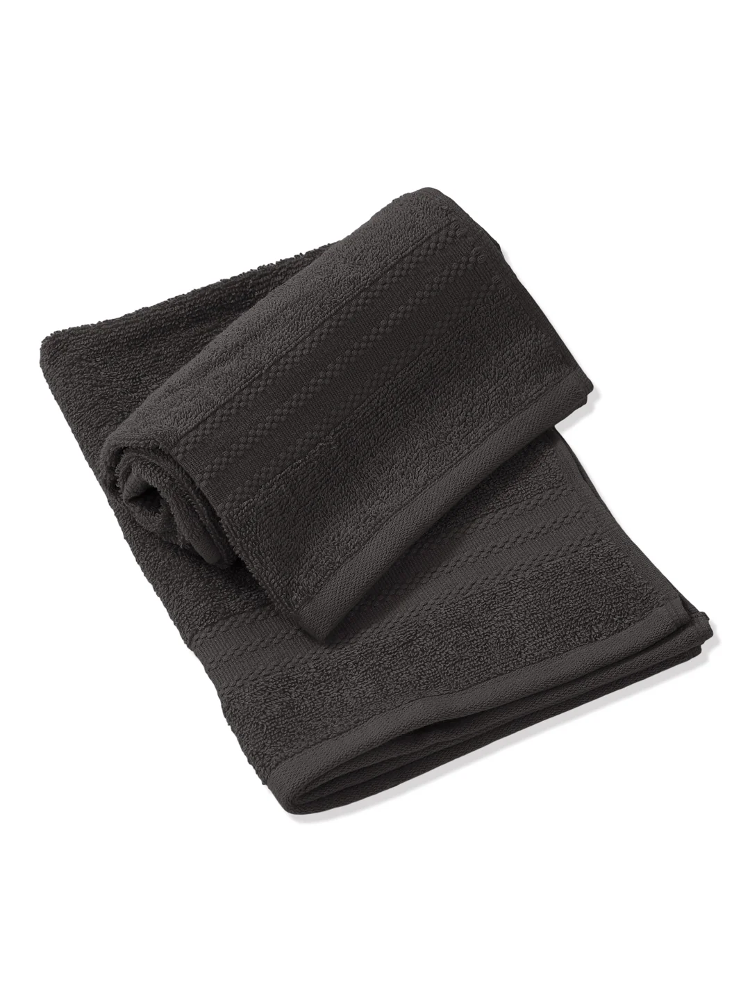 Grey Pure Cotton Solid 380 GSM Hand Towel 2 Pc Set (Jazz Collection) - Image 4