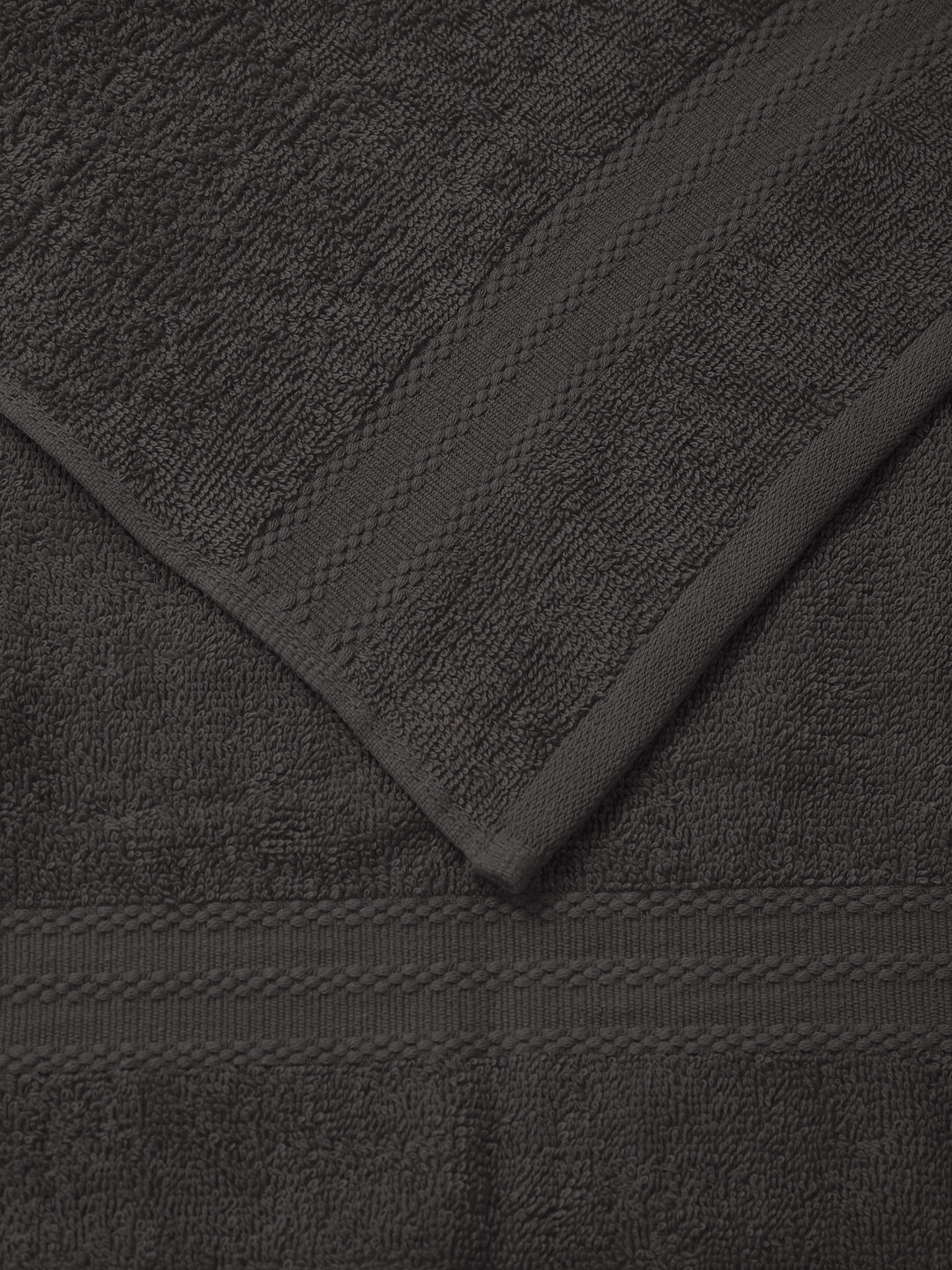 Grey Pure Cotton Solid 380 GSM Hand Towel 2 Pc Set (Jazz Collection) - Image 9