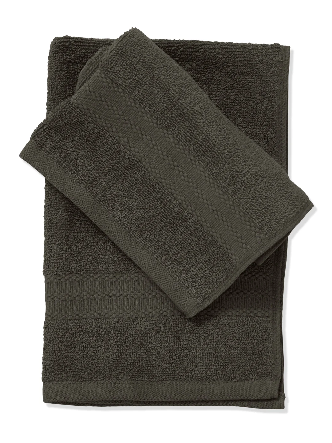 Grey Pure Cotton Solid 380 GSM Hand Towel 2 Pc Set (Jazz Collection) - Image 5