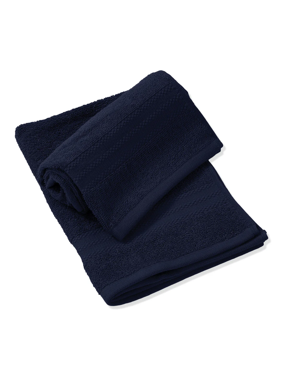 Insignia Blue Pure Cotton Solid 380 GSM Hand Towel 2 Pc Set (Jazz Collection) - Image 4