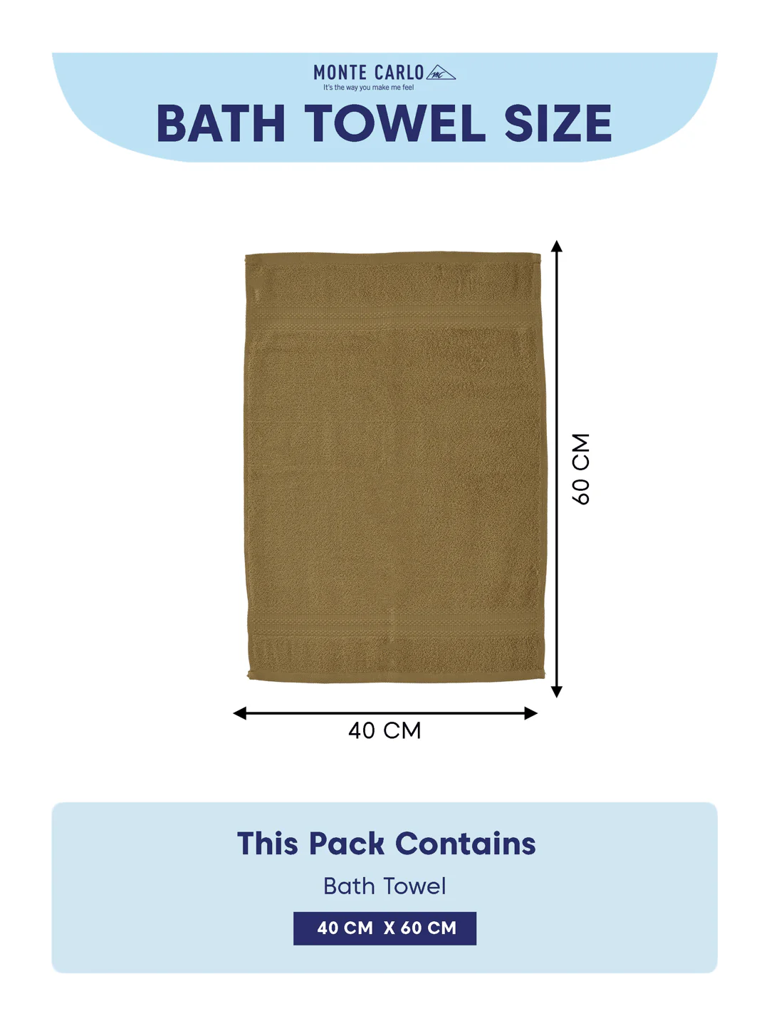 Khaki 100% Cotton Solid 380 GSM Bath Towel Jazz 4 Pc Set Gifting Box Pack - Image 11