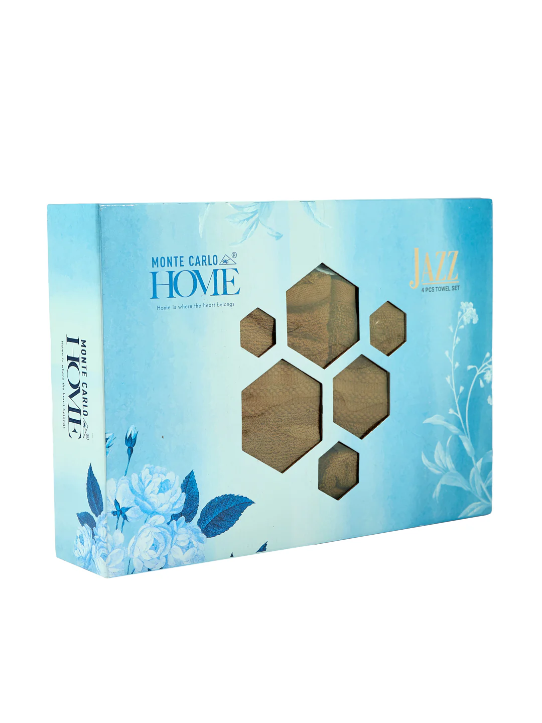 Khaki 100% Cotton Solid 380 GSM Bath Towel Jazz 4 Pc Set Gifting Box Pack - Image 12