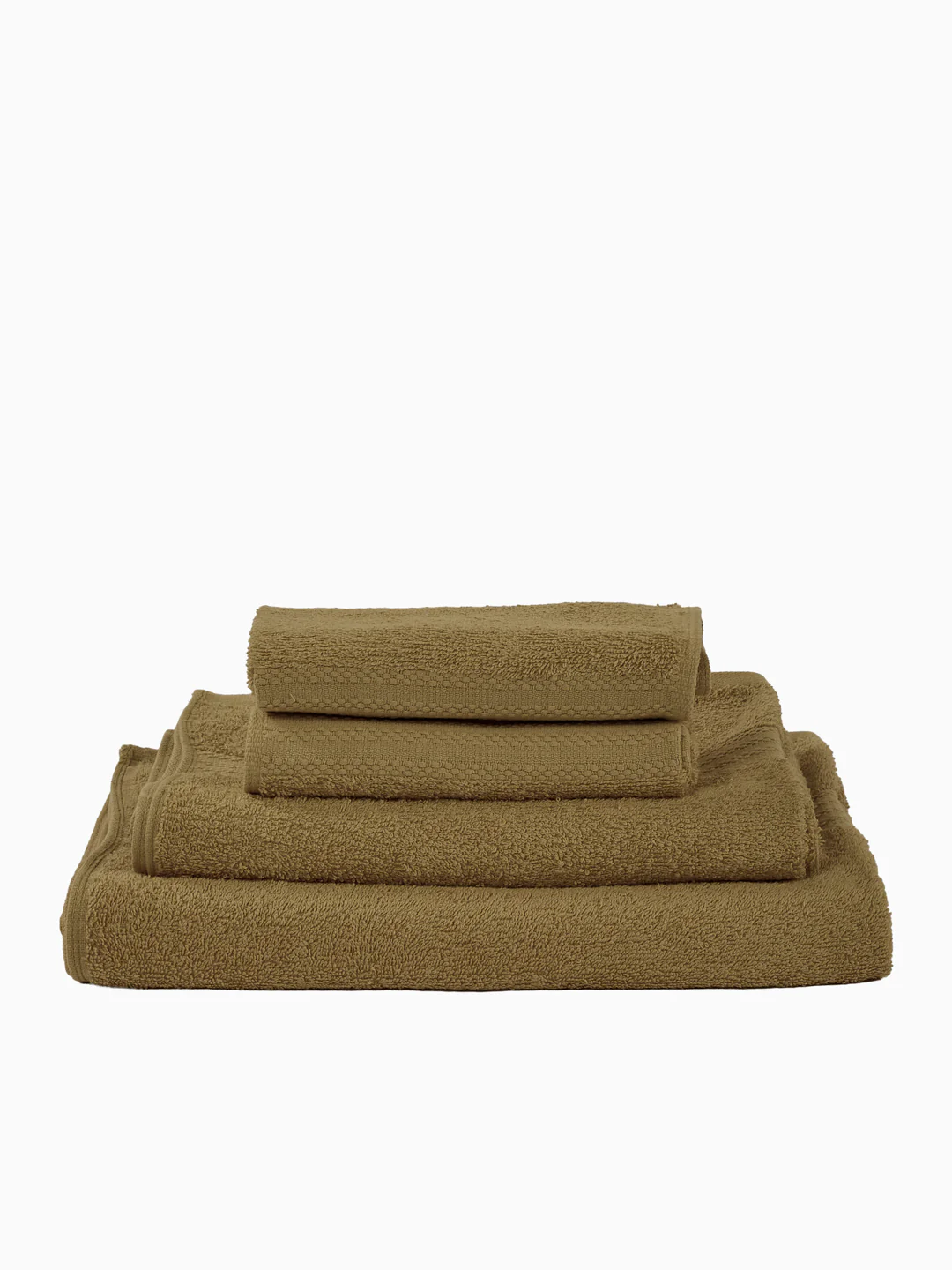 Khaki 100% Cotton Solid 380 GSM Bath Towel Jazz 4 Pc Set Gifting Box Pack - Image 5