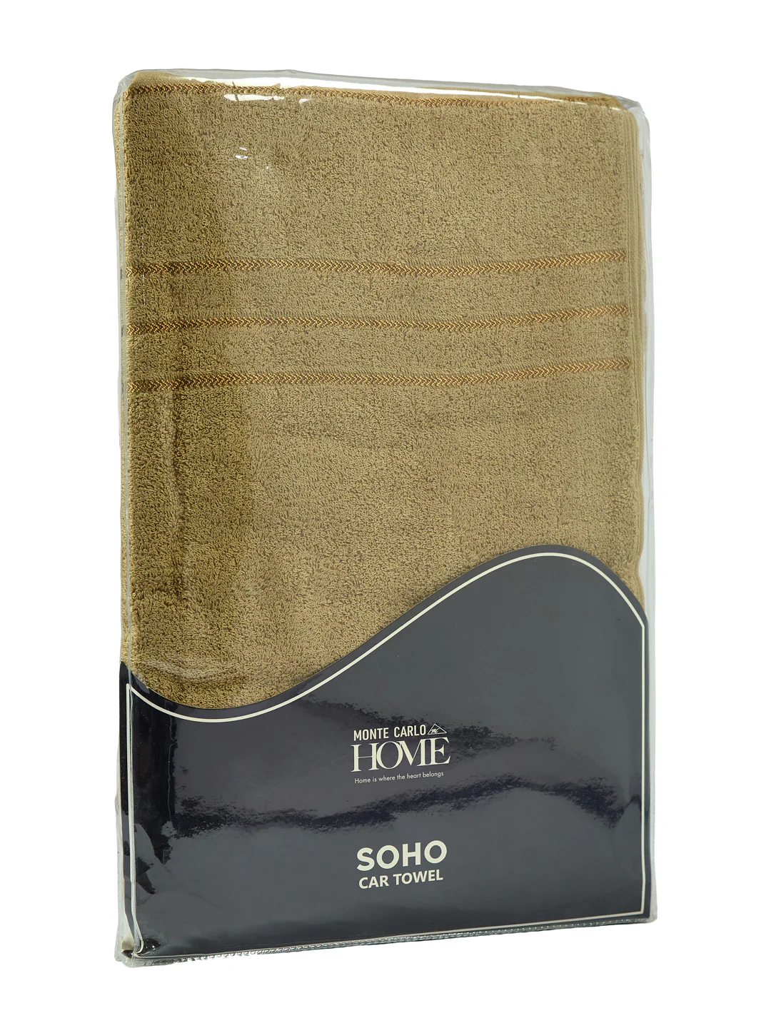 Khaki Pure Cotton Solid 340 GSM Car Towel 1 Piece (Soho Collection) - Image 8