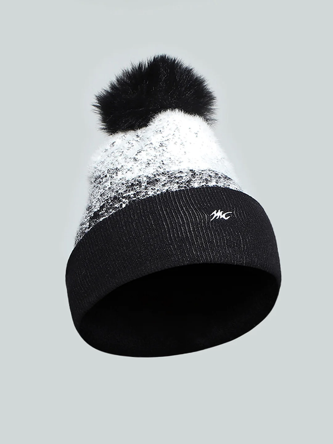 Kids Black Self Design Cap - Image 2