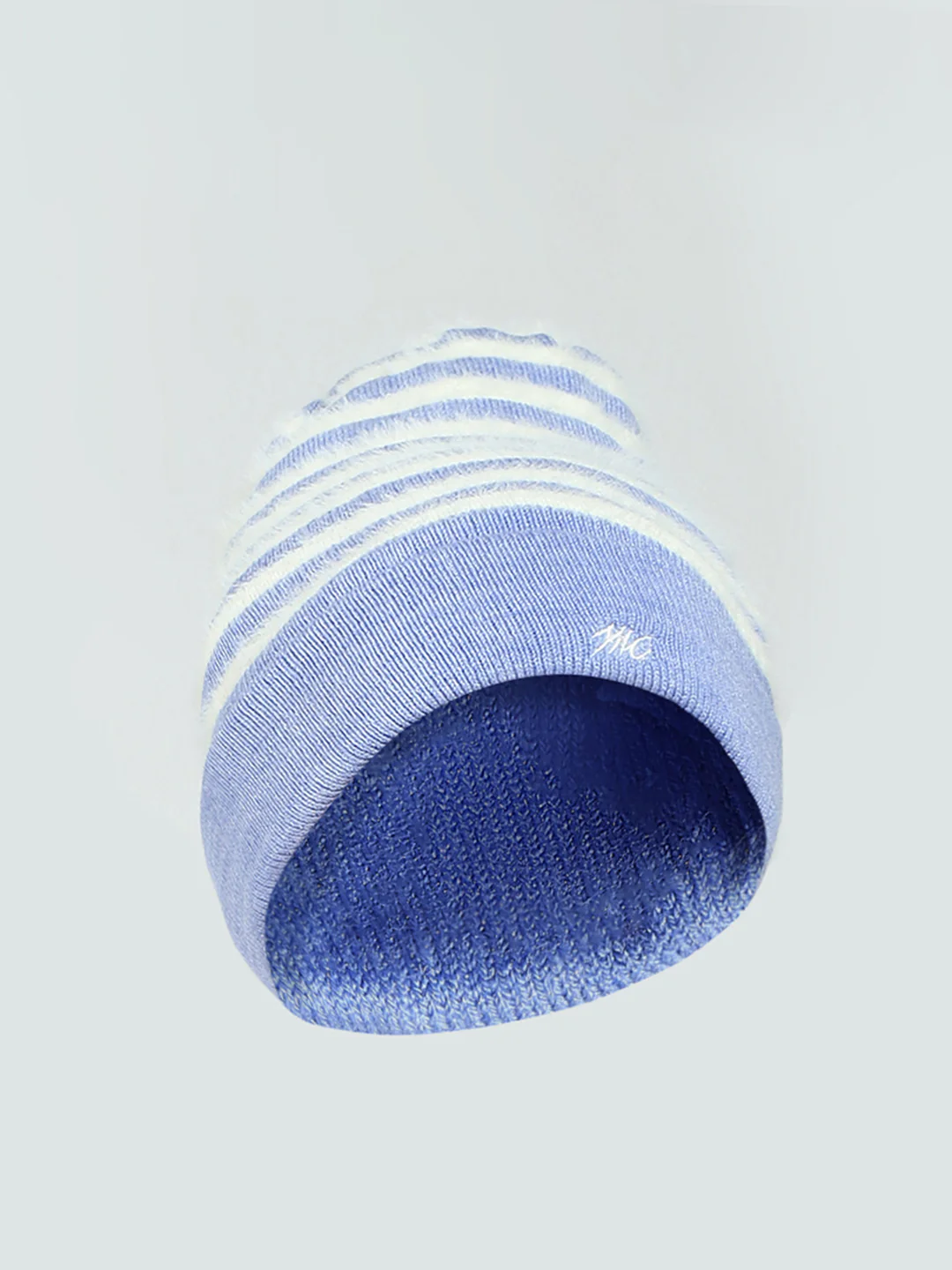 Kids Blue Self Design Cap - Image 2