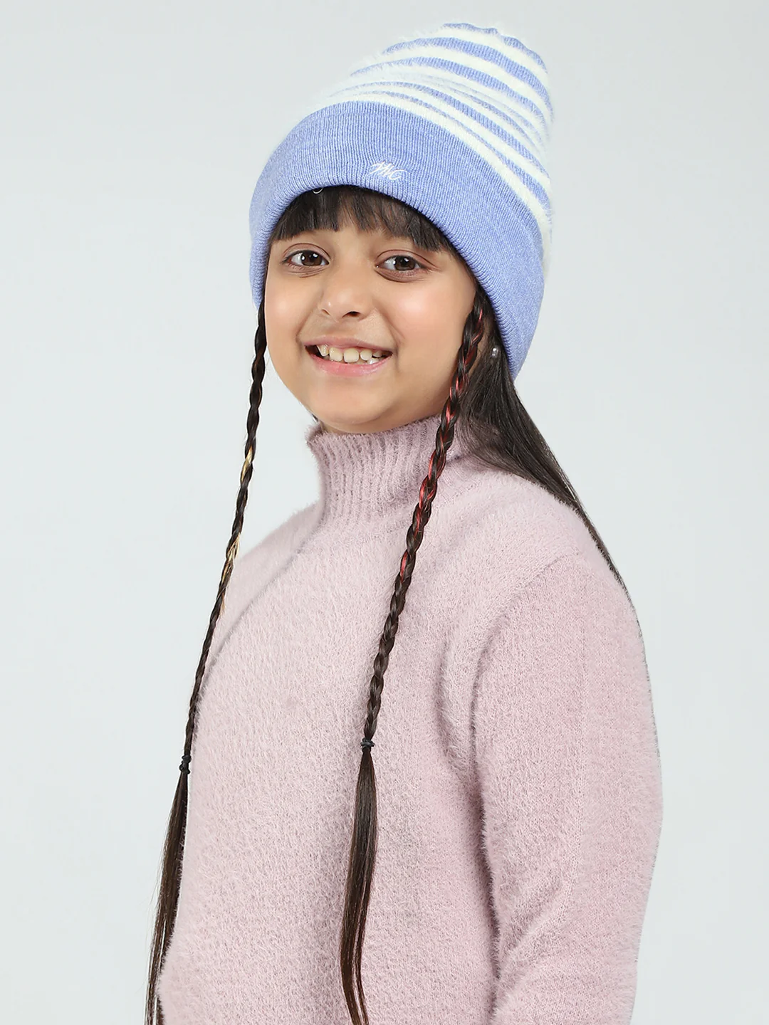Kids Blue Self Design Cap - Image 3