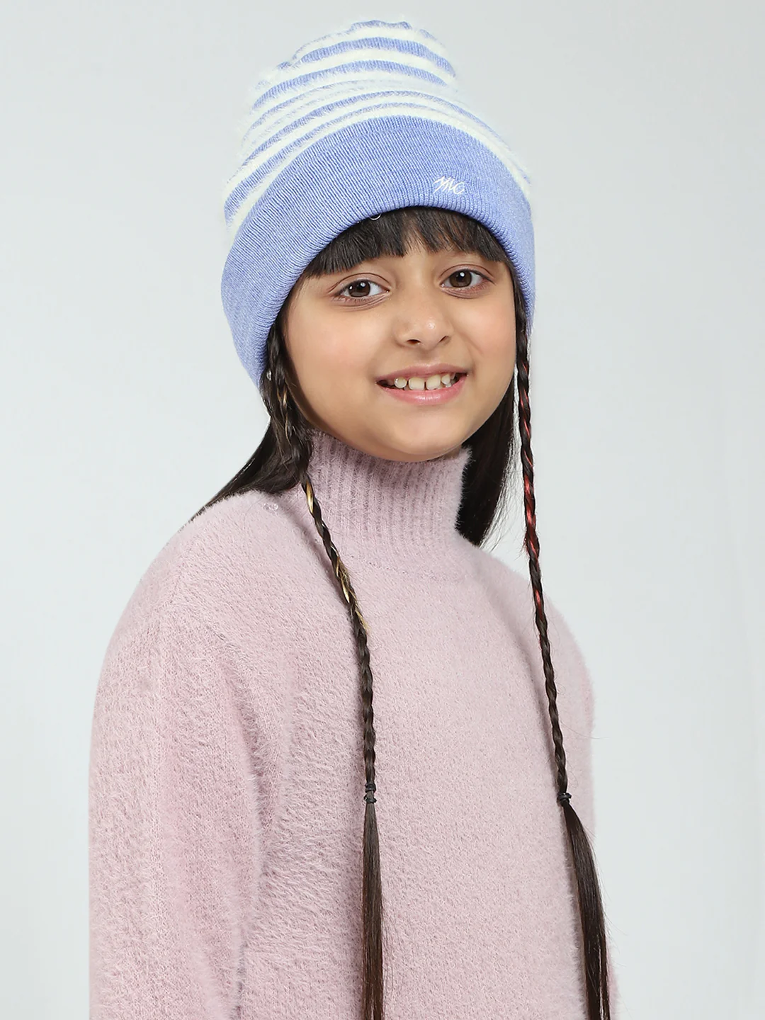 Kids Blue Self Design Cap - Image 4