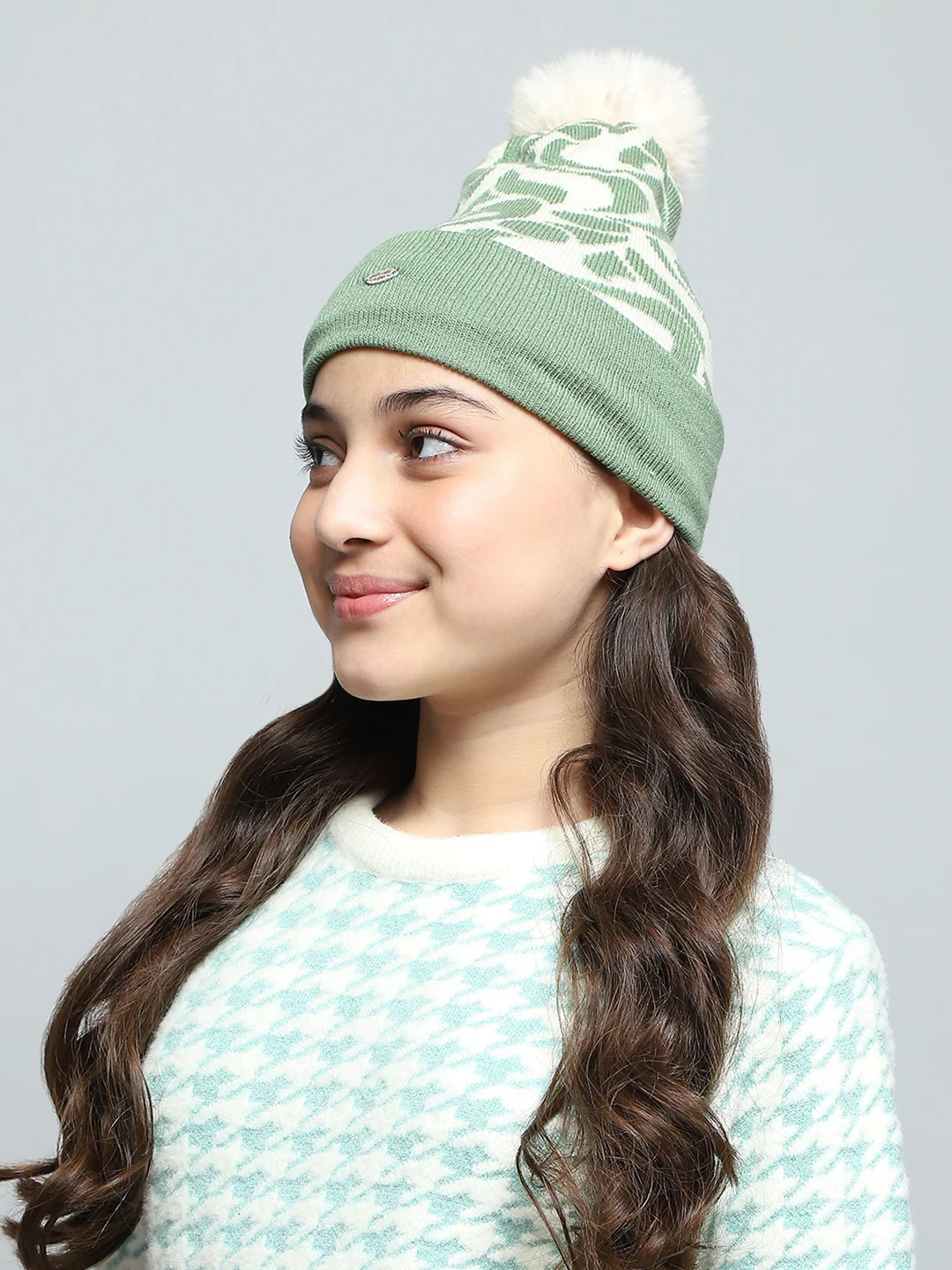 Kids Green Self Design Cap - Image 3