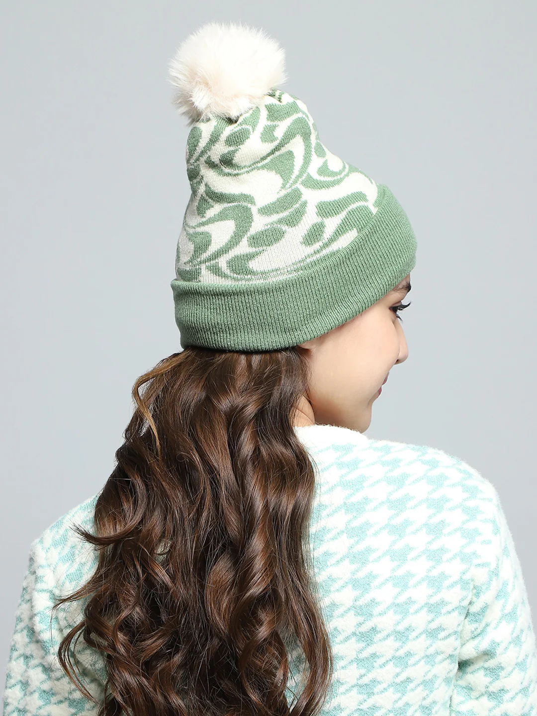 Kids Green Self Design Cap - Image 5
