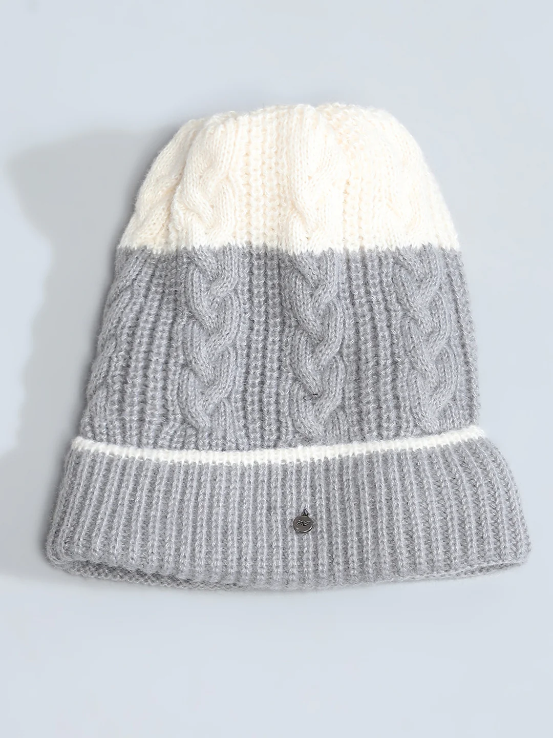 Kids Grey Self Design Cap - Image 3
