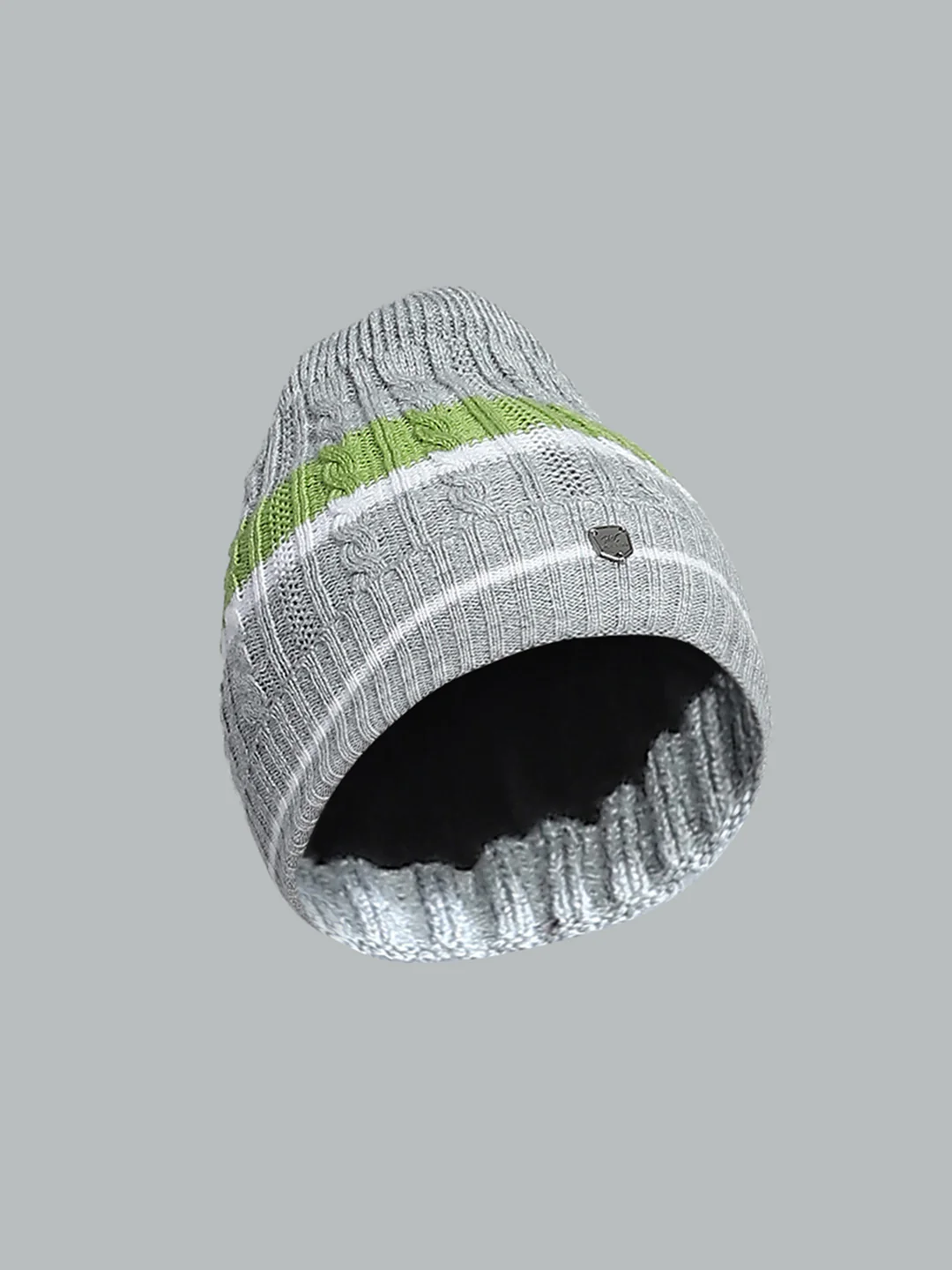 Kids Grey Self Design Cap - Image 2