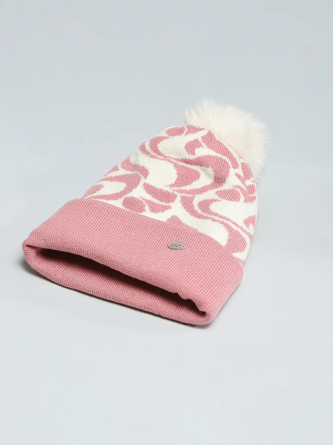 Kids Pink Self Design Cap - Image 6