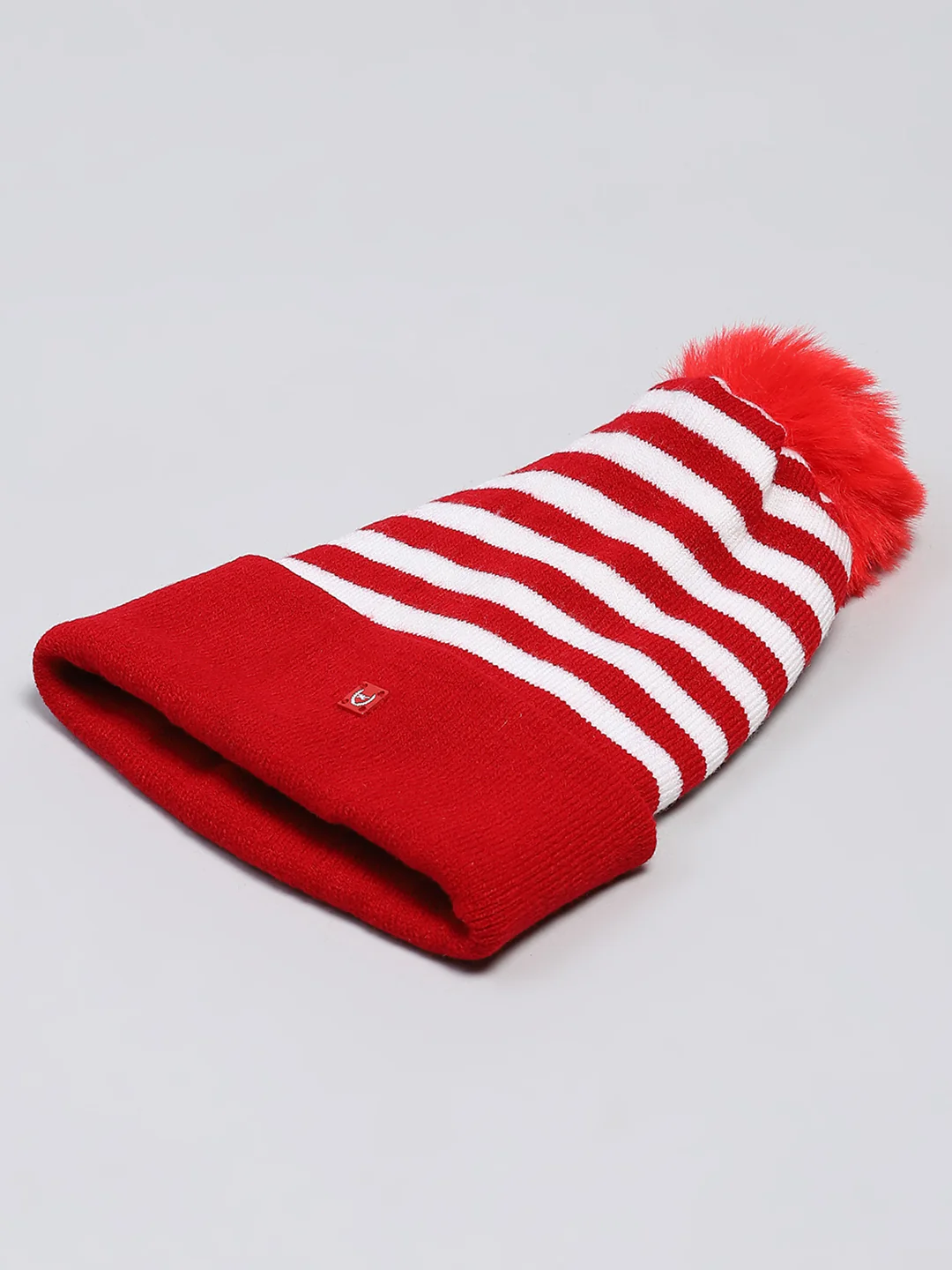 Kids Red Self Design Cap - Image 6