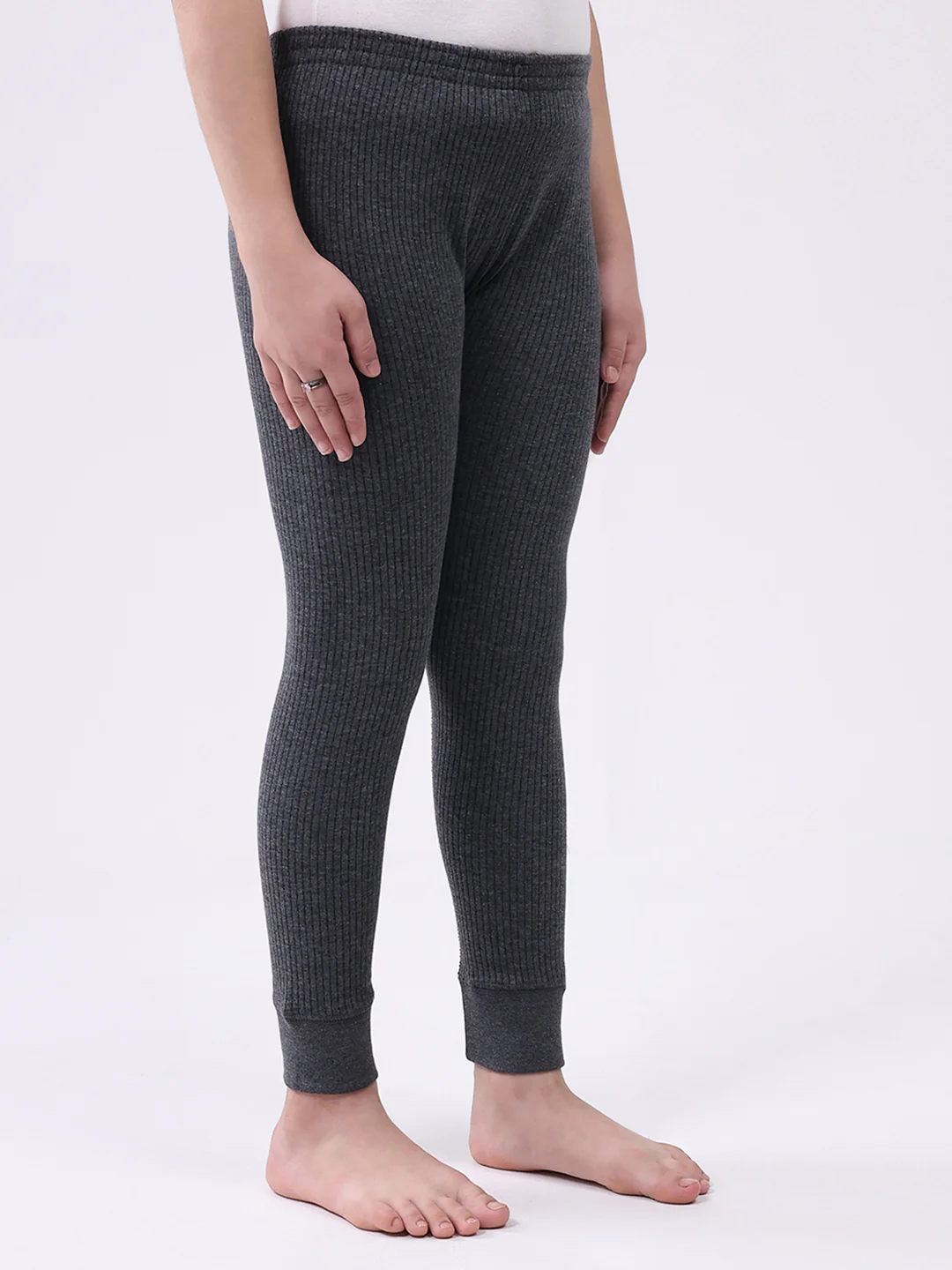 Kids-Unisex Charcoal Solid Thermal Lower - Image 4
