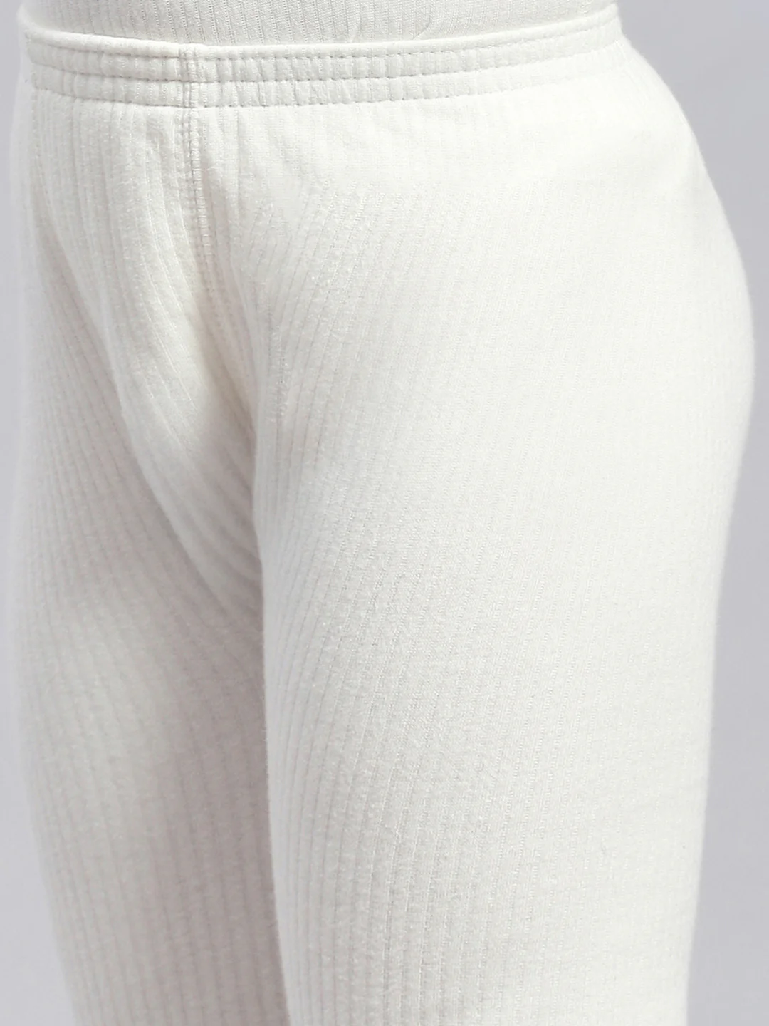 Kids-Unisex White Solid Thermal Lower - Image 7