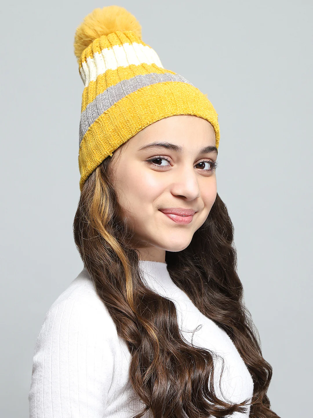 Kids Yellow Self Design Cap - Image 4