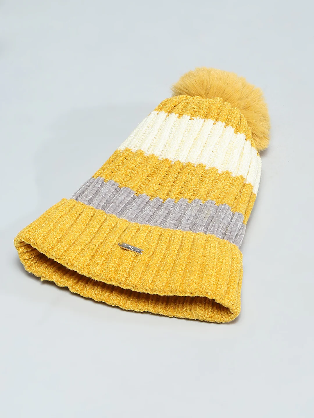 Kids Yellow Self Design Cap - Image 6