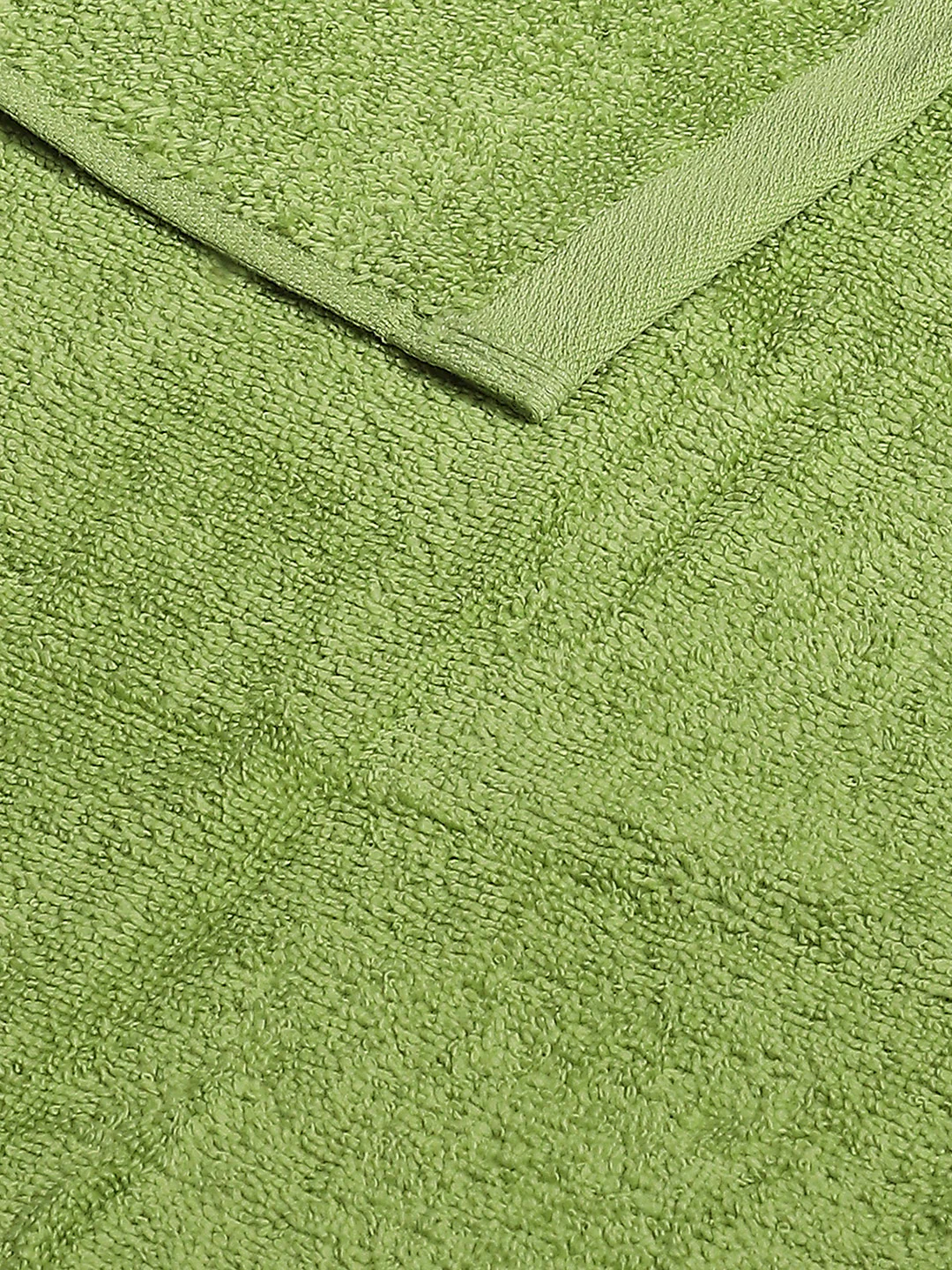 Light Green Cotton Solid 350 GSM Hand Towel (Pack of 2) - Image 4