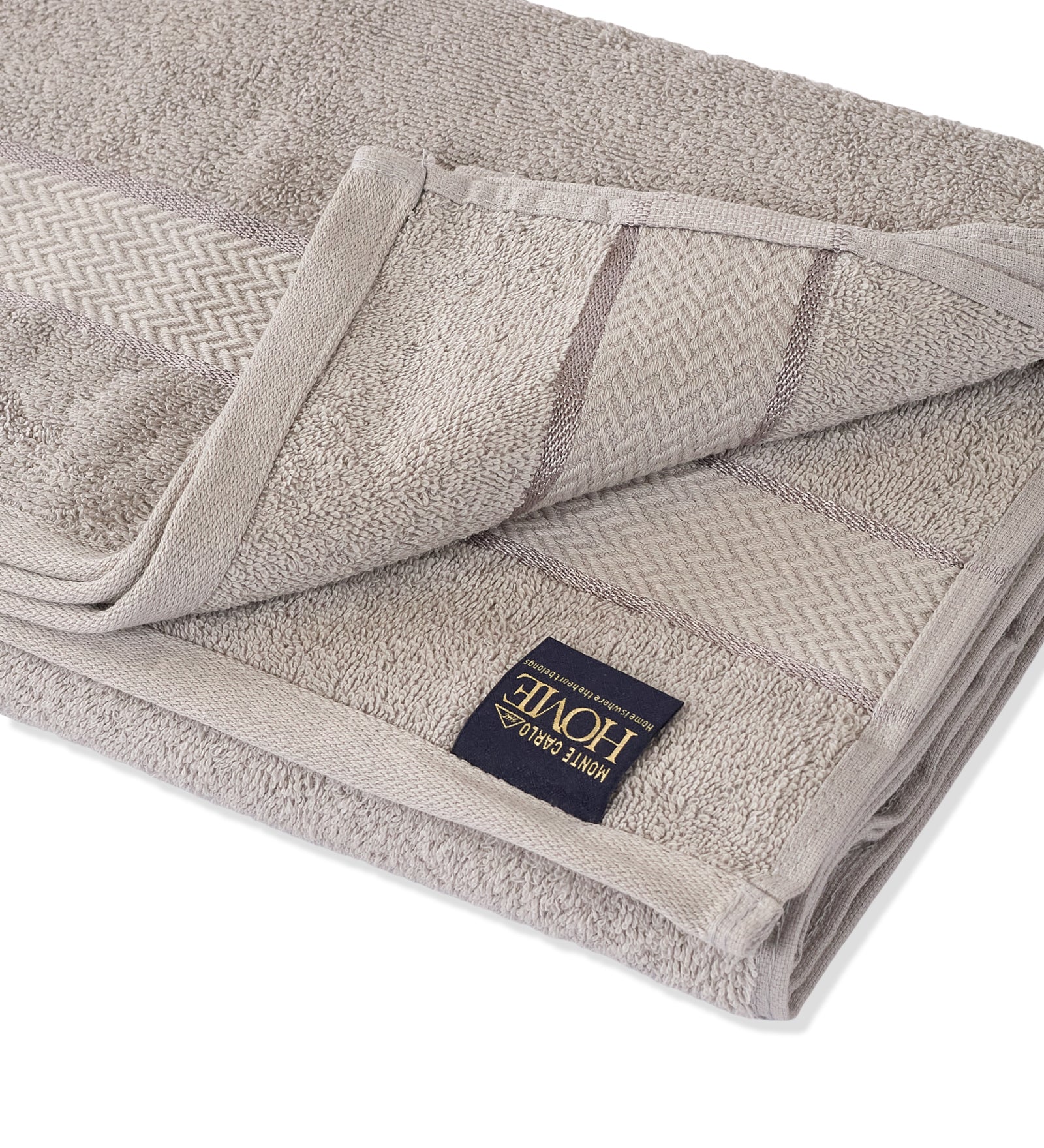 Light Grey Pure Cotton Solid 450 GSM Bath Towel 1 Piece (Oasis Collection) - Image 5