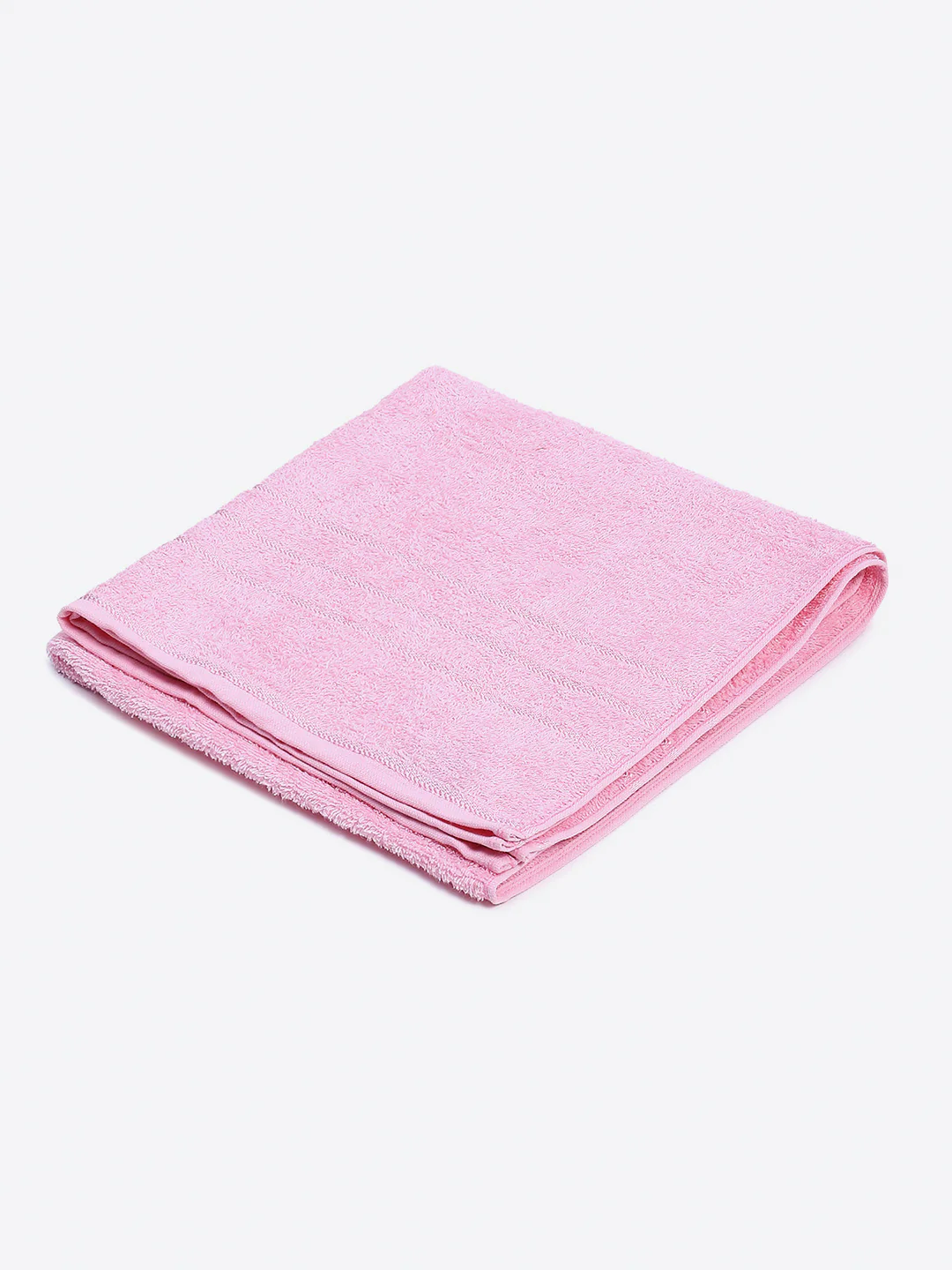 Light Pink Cotton Solid 350 GSM Bath Towel (Soho) - Image 2