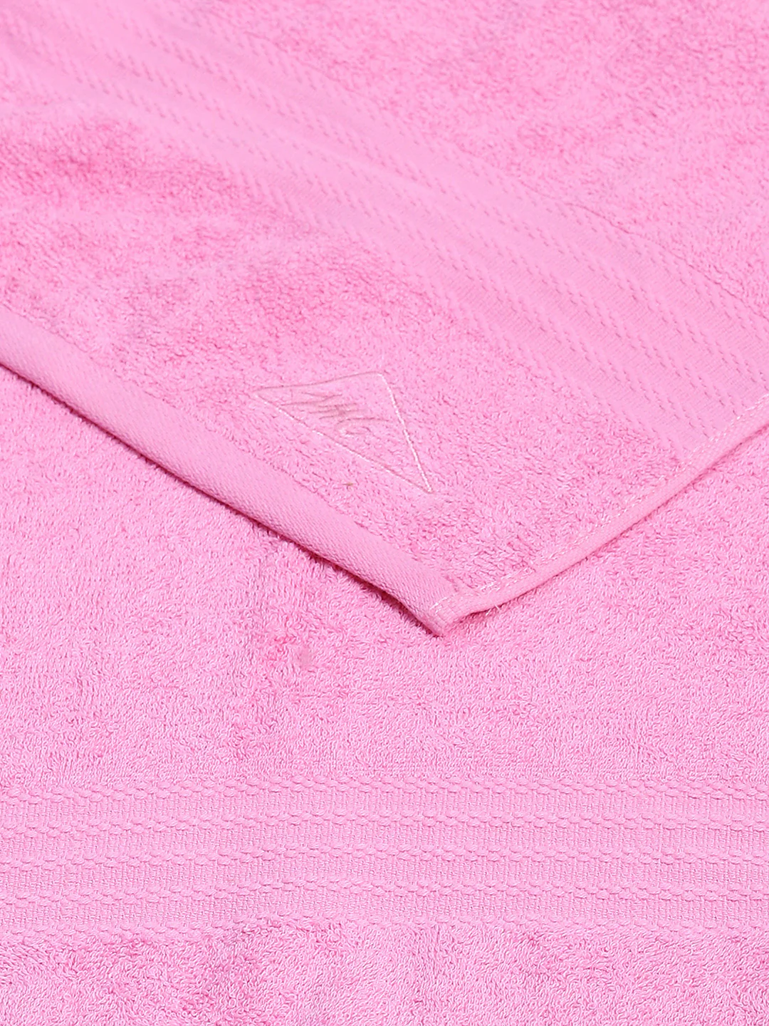 Light Pink Cotton Solid 400 GSM Bath Towel (Jazz) - Image 4