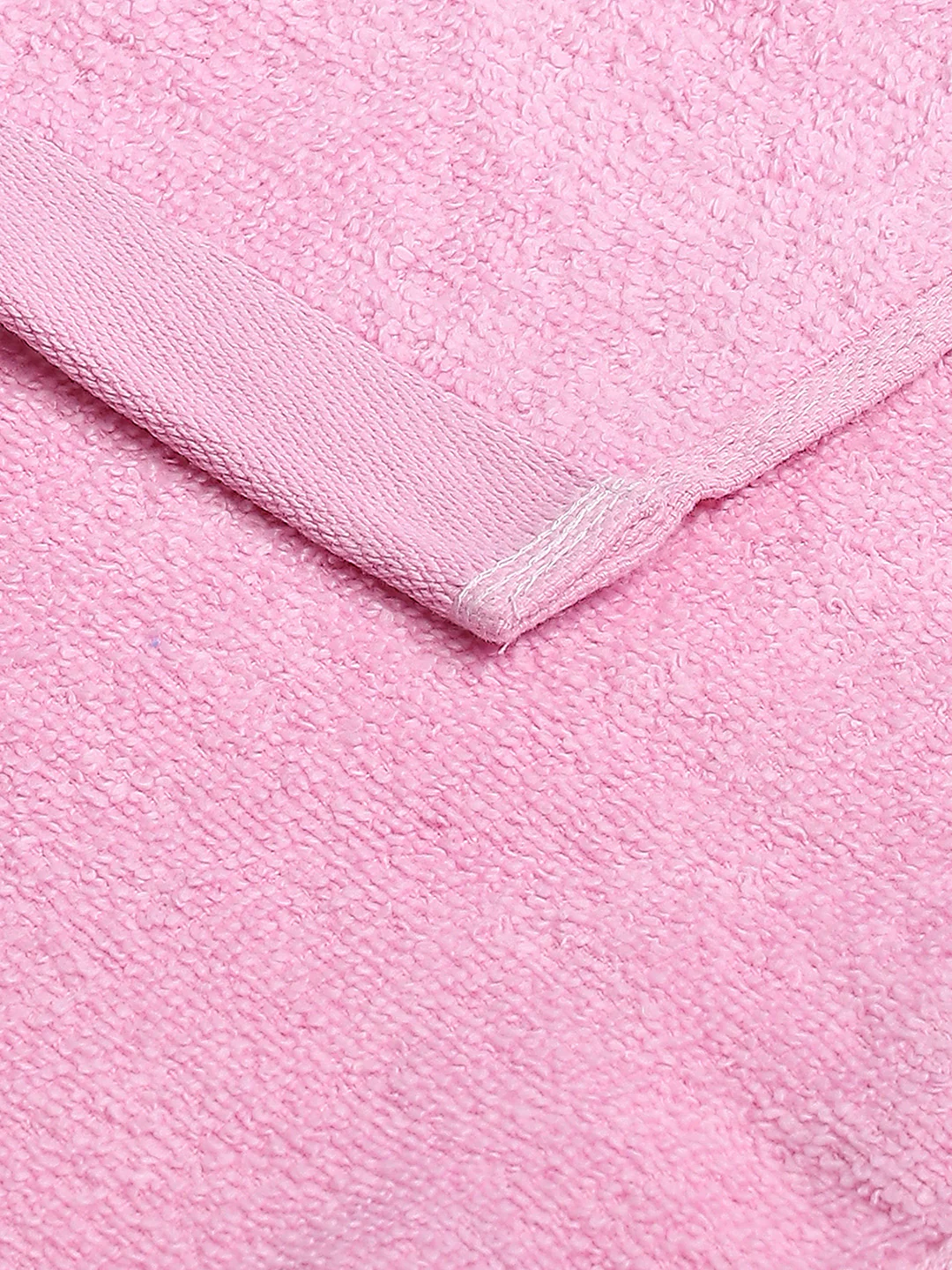 Light Pink Cotton Solid 600 GSM Face Towel (Pack of 4) - Image 4