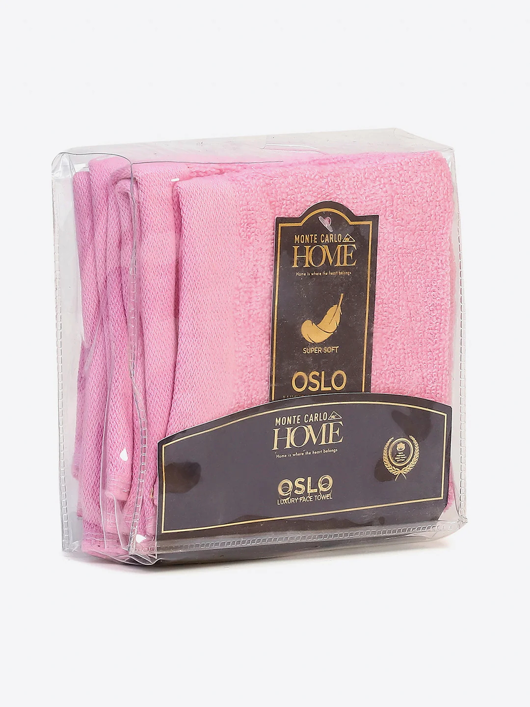 Light Pink Cotton Solid 600 GSM Face Towel (Pack of 4) - Image 5