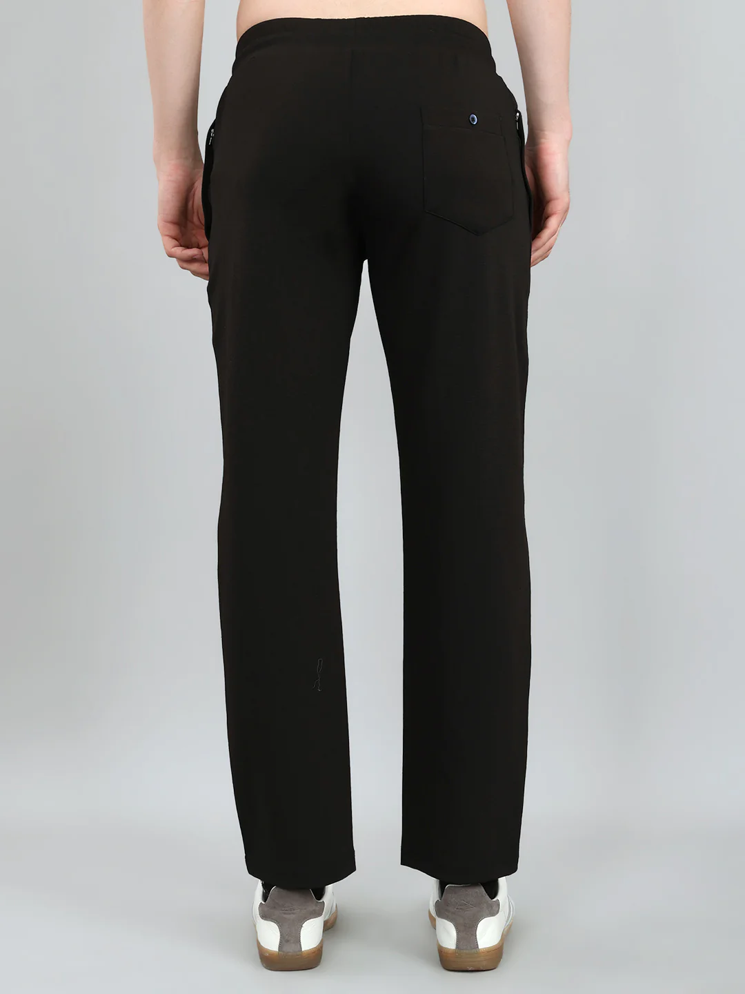 Luxuria Men Black Solid Regular Fit Lower - Image 5