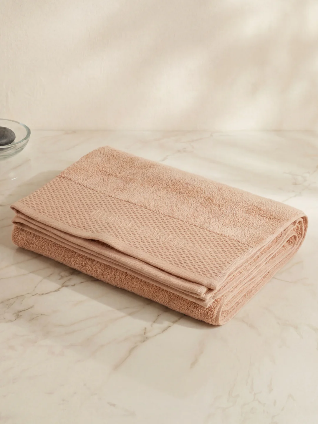 Luxury Beige 100% Cotton Solid 650 GSM Bath Towel Egyptian 1 Pc Box Pack - Image 2