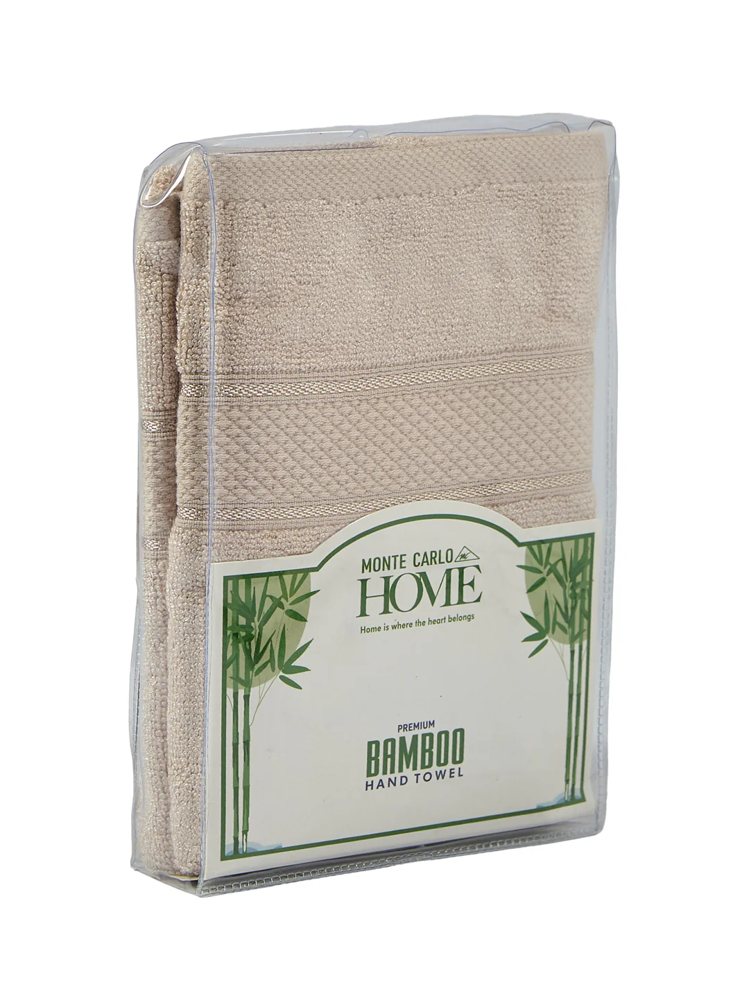 Luxury Beige Bamboo Cotton Solid 600 GSM Hand Towel Eco Bamboo 2 Pc Set Pvc Pack - Image 11