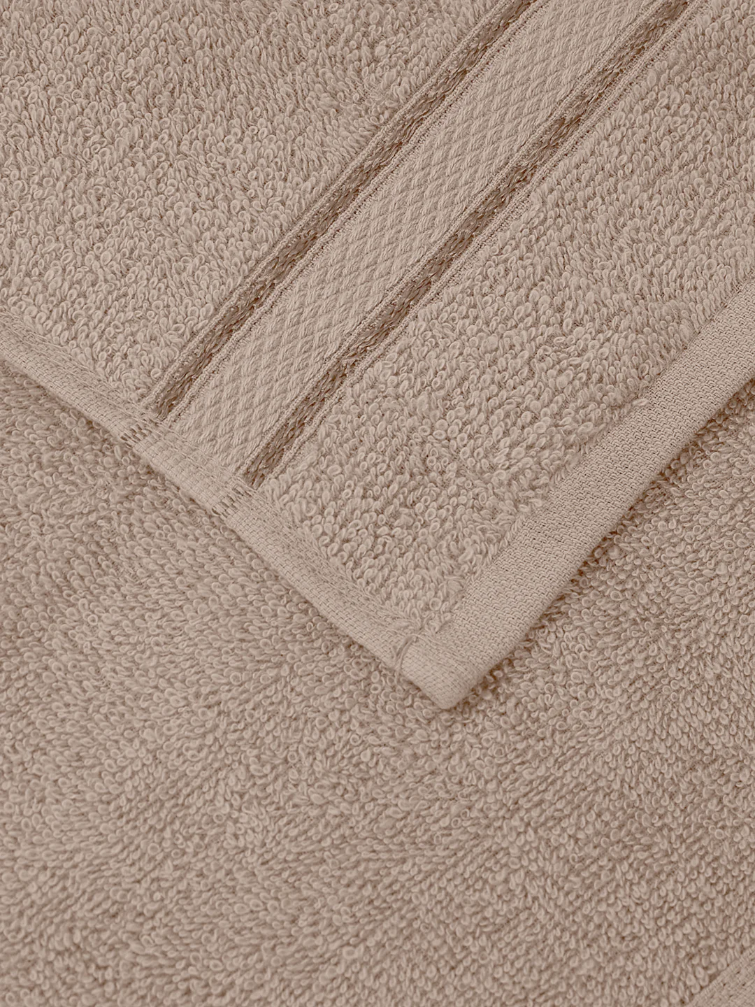 Luxury Beige Solid 600 GSM Face Towel 4 Pc Set (Eco Bamboo Collection) - Image 6
