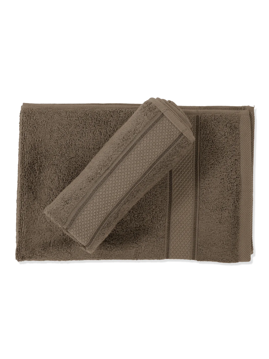 Luxury Brown Bamboo Cotton Solid 600 GSM Hand Towel Eco Bamboo 2 Pc Set Pvc Pack - Image 4
