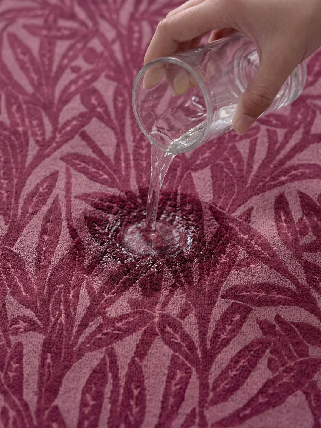 Luxury Burgundy Bamboo Cotton Self Design 630 GSM Bath Towel Eco Bamboo Bliss 1 Pc Box Pack - Image 3