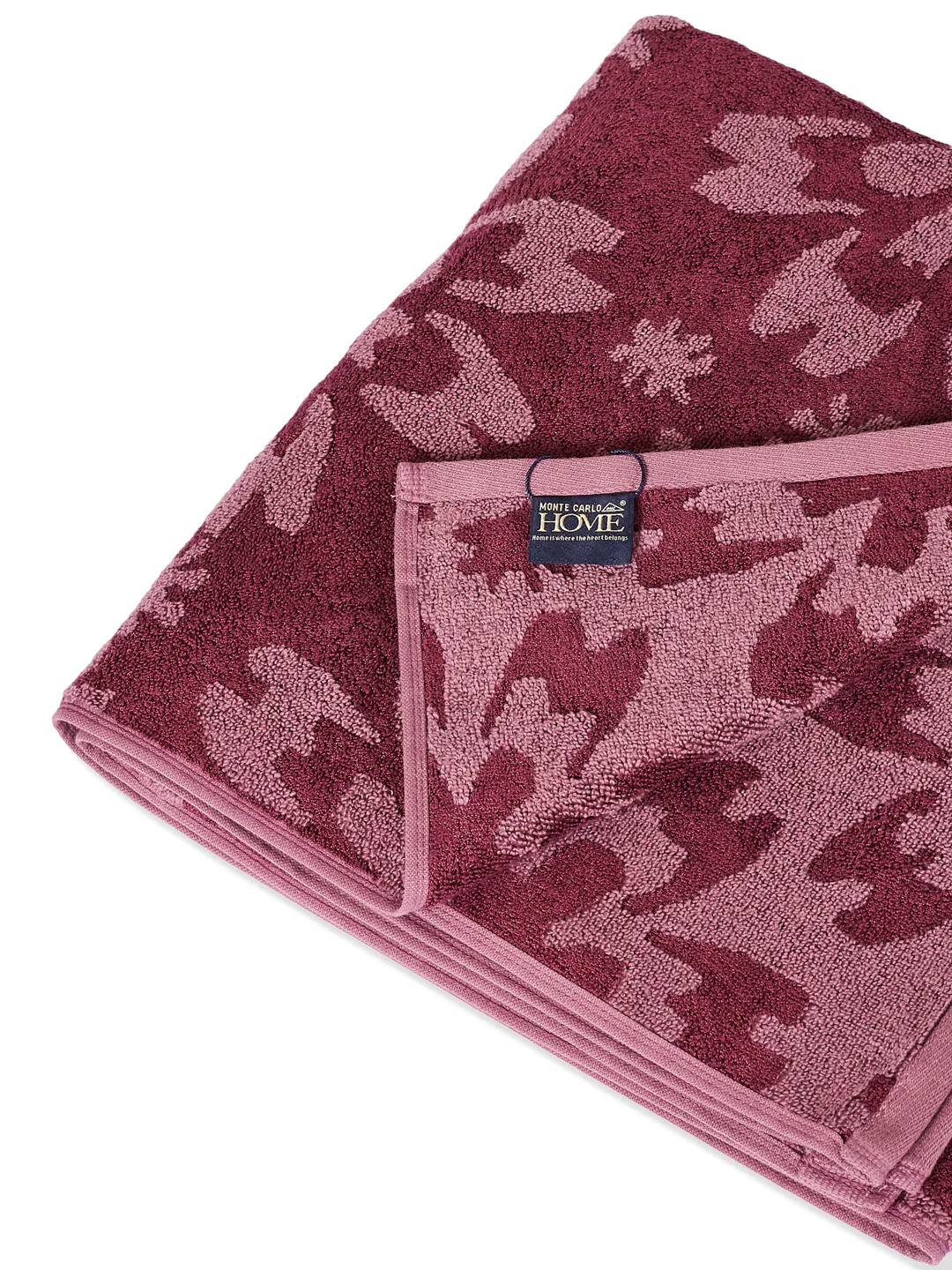 Luxury Burgundy Bamboo Cotton Self Design 630 GSM Bath Towel Eco Bamboo Bliss 1 Pc Box Pack - Image 5