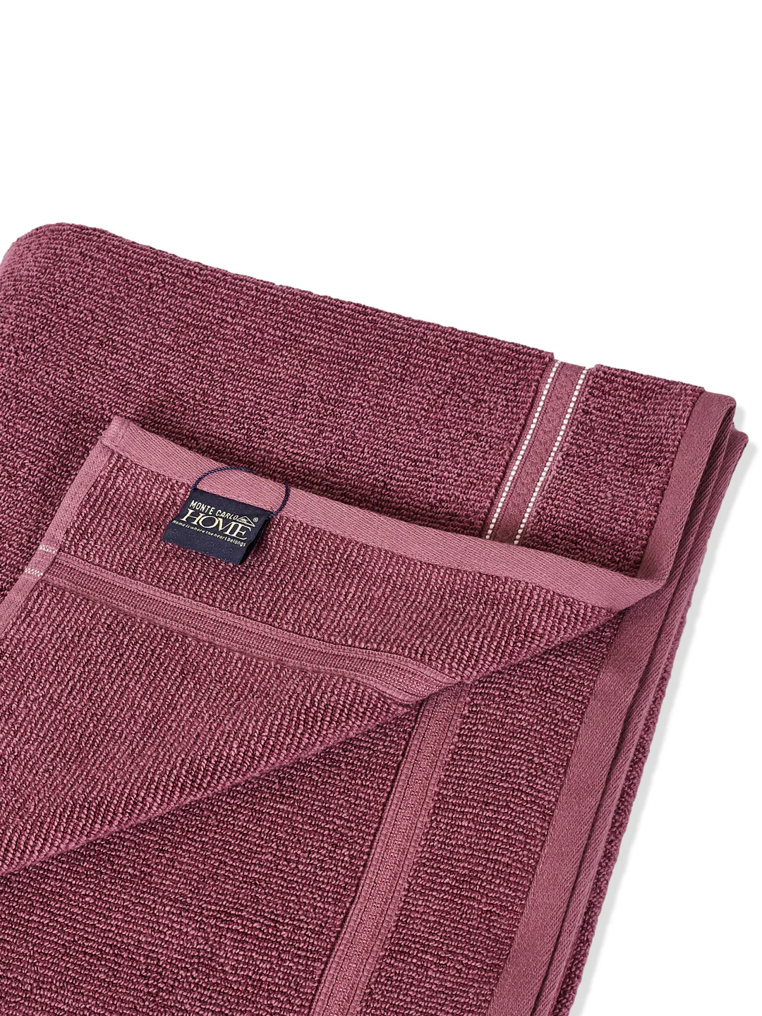 Luxury Burgundy Bamboo Cotton Self Design 630 GSM Bath Towel Eco Bamboo Bliss 1 Pc Box Pack - Image 5